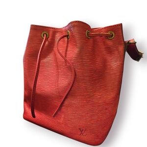 Louis Vuitton Red Epi Bucket Bag